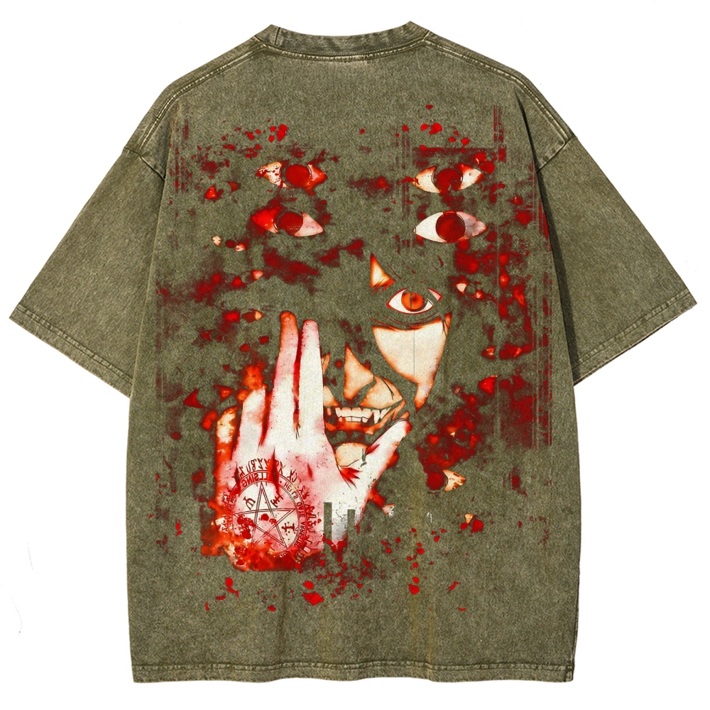 Hellsing Unisex Ultimate Vampire Unisex Fit Washed T-Shirt 2502000115