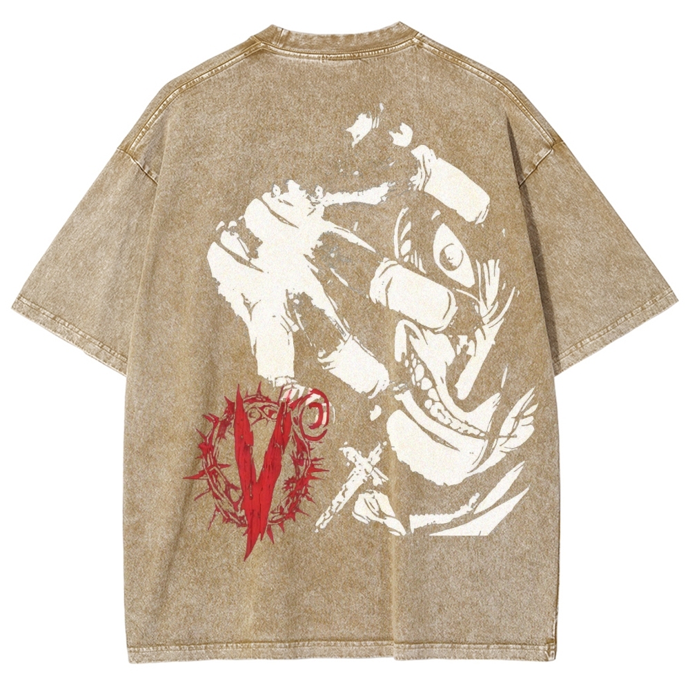 Hellsing Unisex Ultimate Vampire Unisex Fit Washed T-Shirt 2502000124