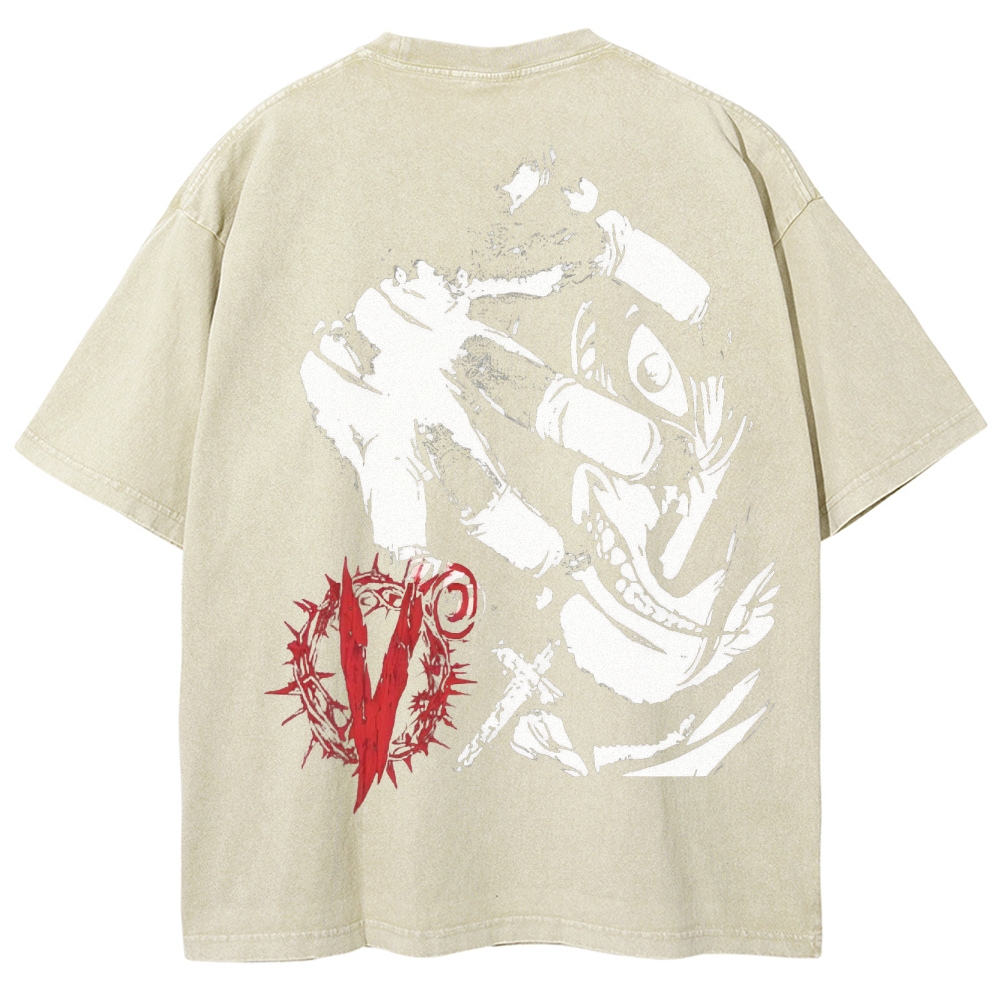 Hellsing Unisex Ultimate Vampire Unisex Fit Washed T-Shirt 2502000124