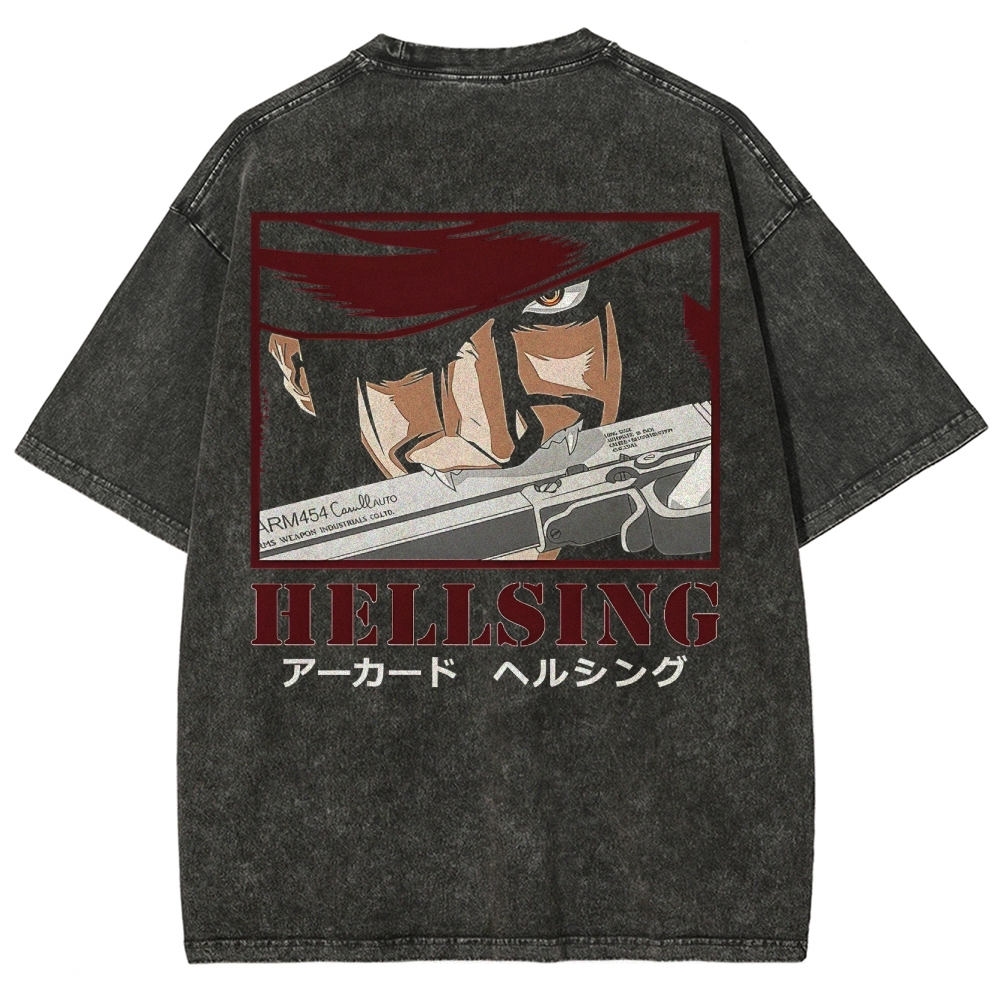 Hellsing Unisex Ultimate Vampire Unisex Fit Washed T-Shirt 2502000127