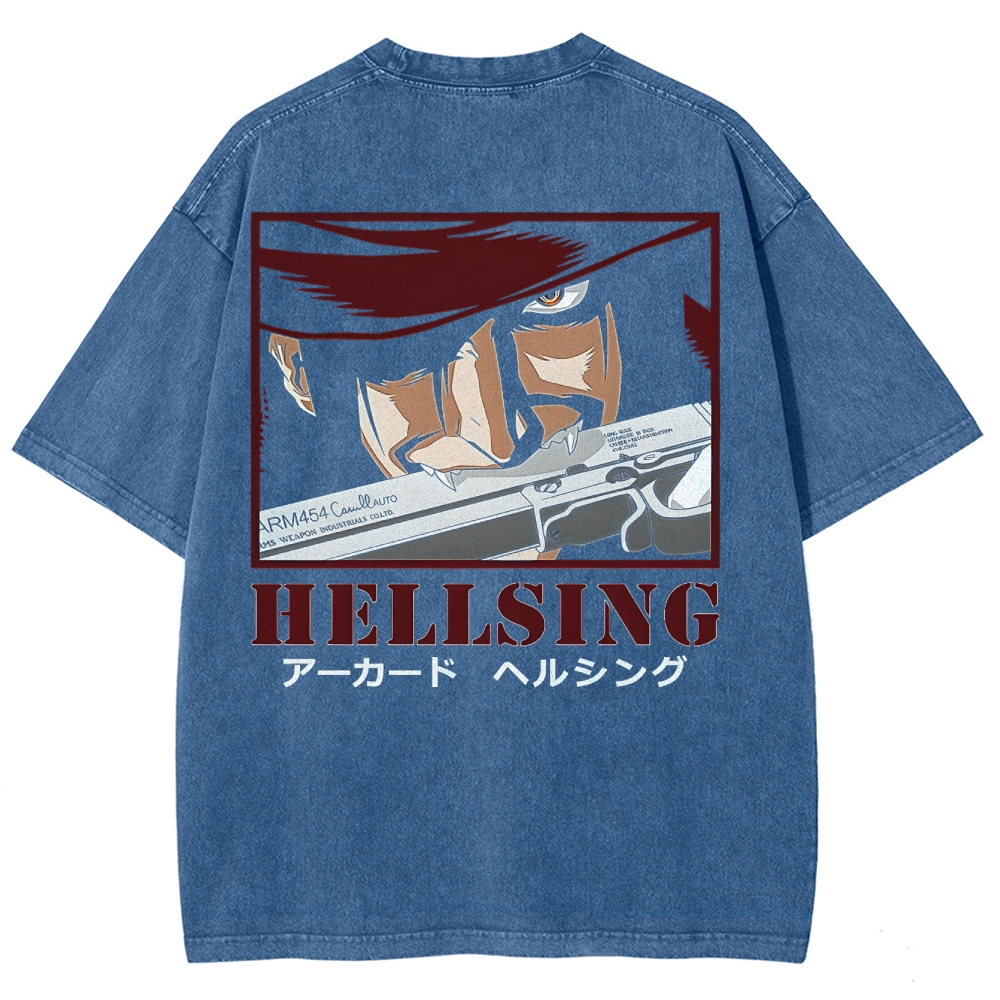 Hellsing Unisex Ultimate Vampire Unisex Fit Washed T-Shirt 2502000127