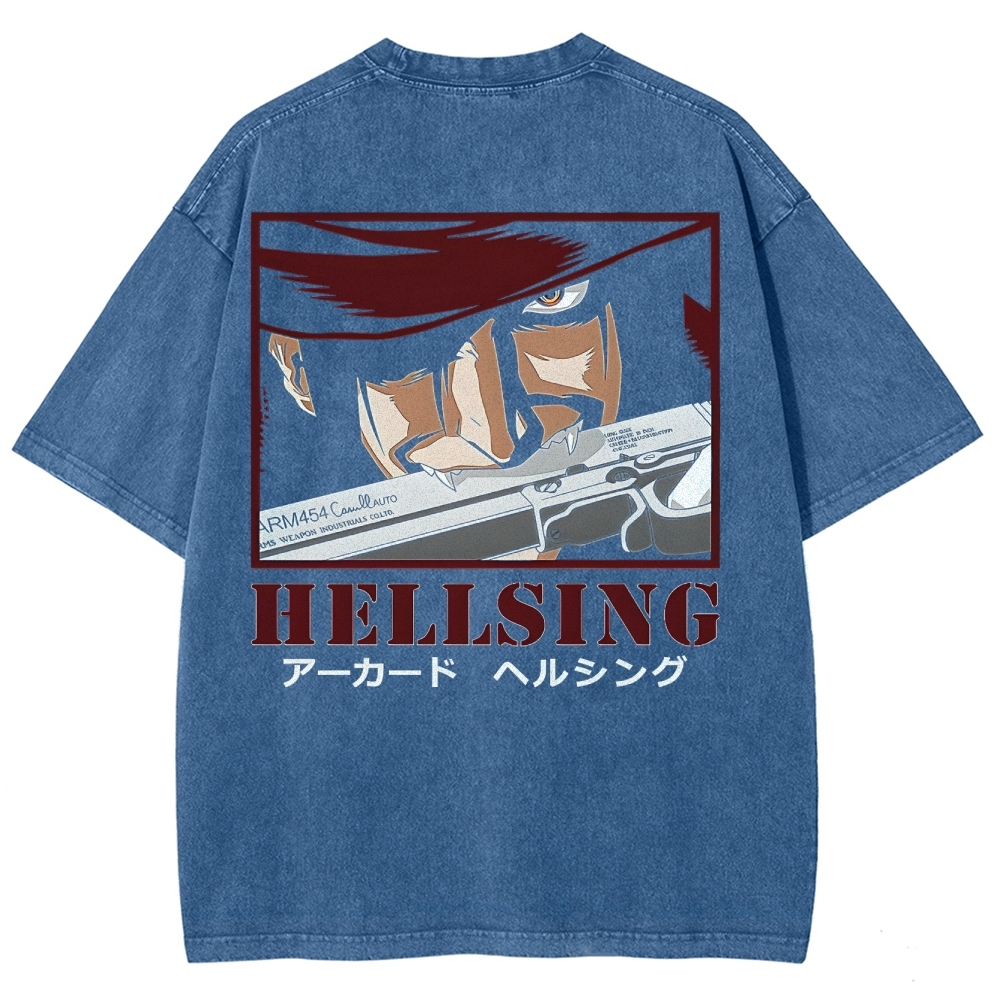 Hellsing Unisex Ultimate Vampire Unisex Fit Washed T-Shirt 2502000127