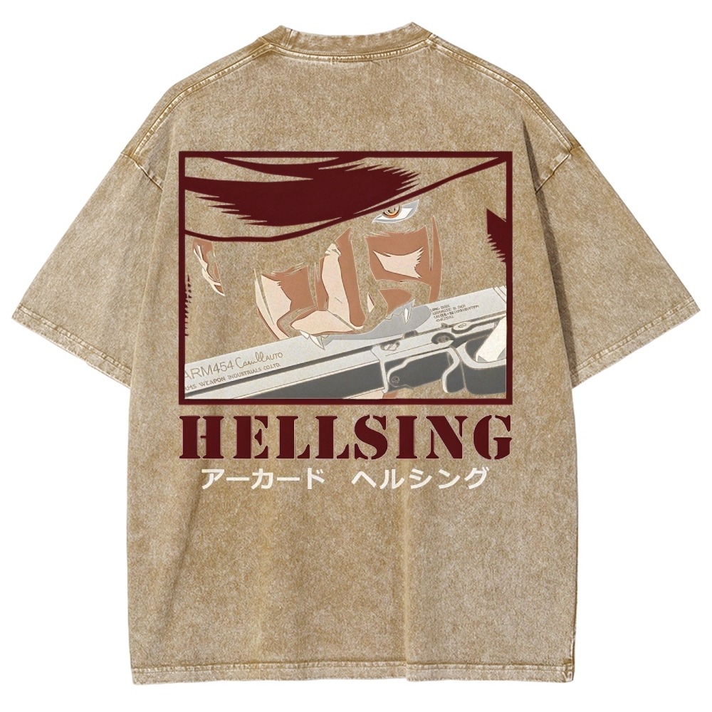 Hellsing Unisex Ultimate Vampire Unisex Fit Washed T-Shirt 2502000127