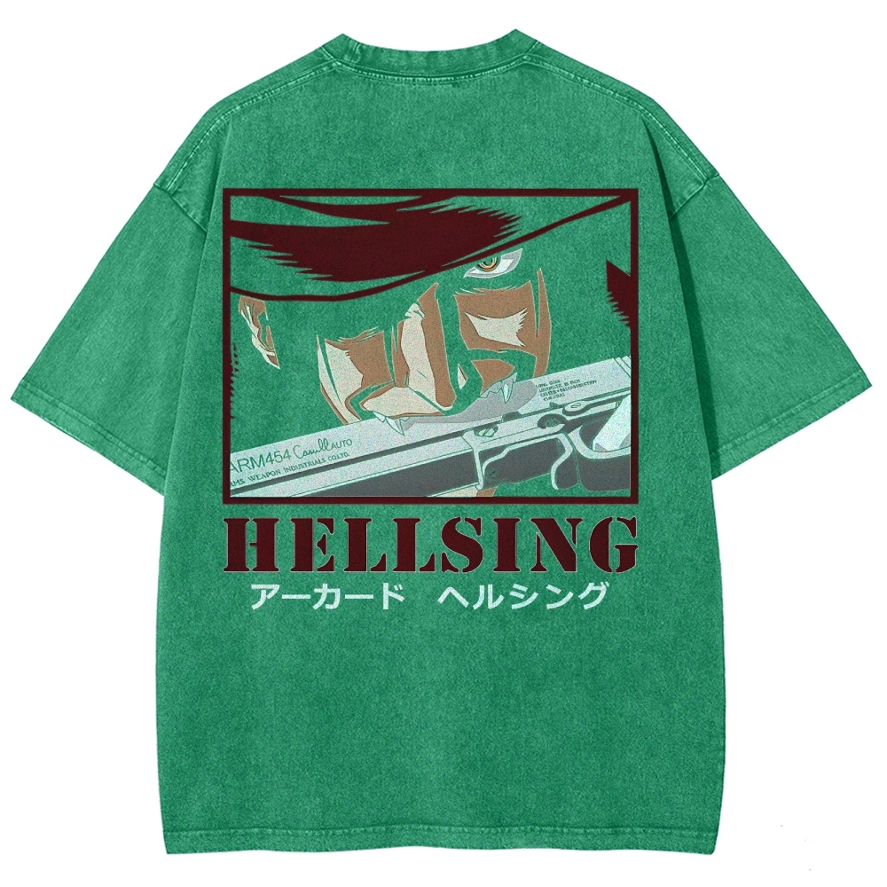 Hellsing Unisex Ultimate Vampire Unisex Fit Washed T-Shirt 2502000127