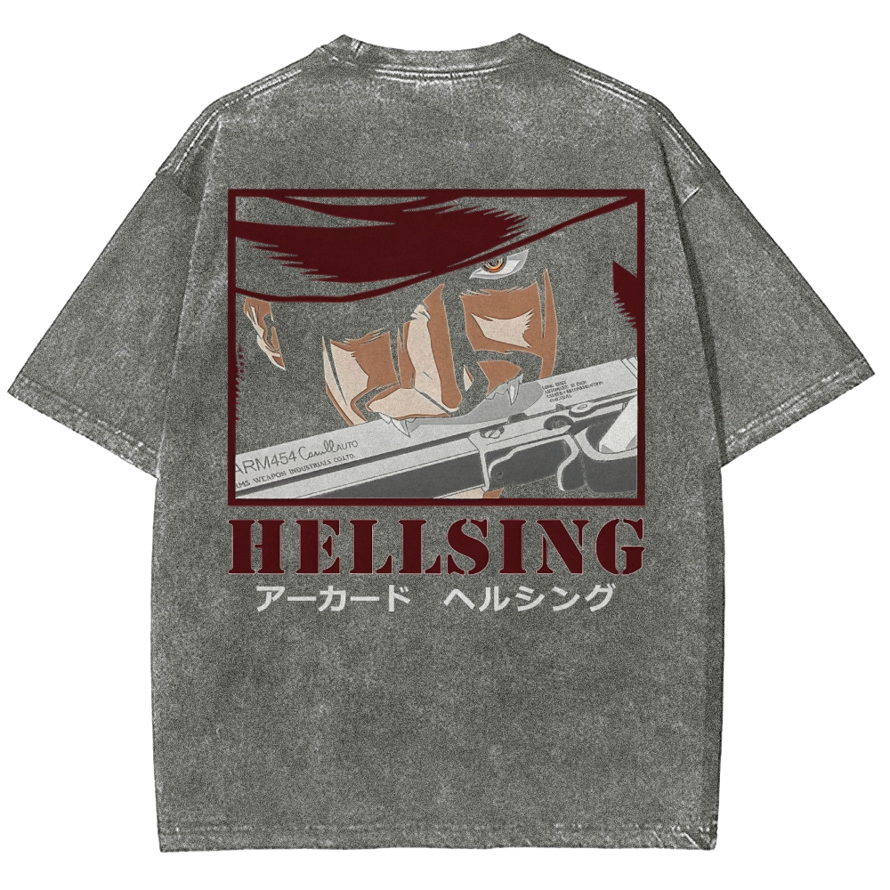 Hellsing Unisex Ultimate Vampire Unisex Fit Washed T-Shirt 2502000127