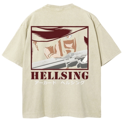 Hellsing Unisex Ultimate Vampire Unisex Fit Washed T-Shirt 2502000127