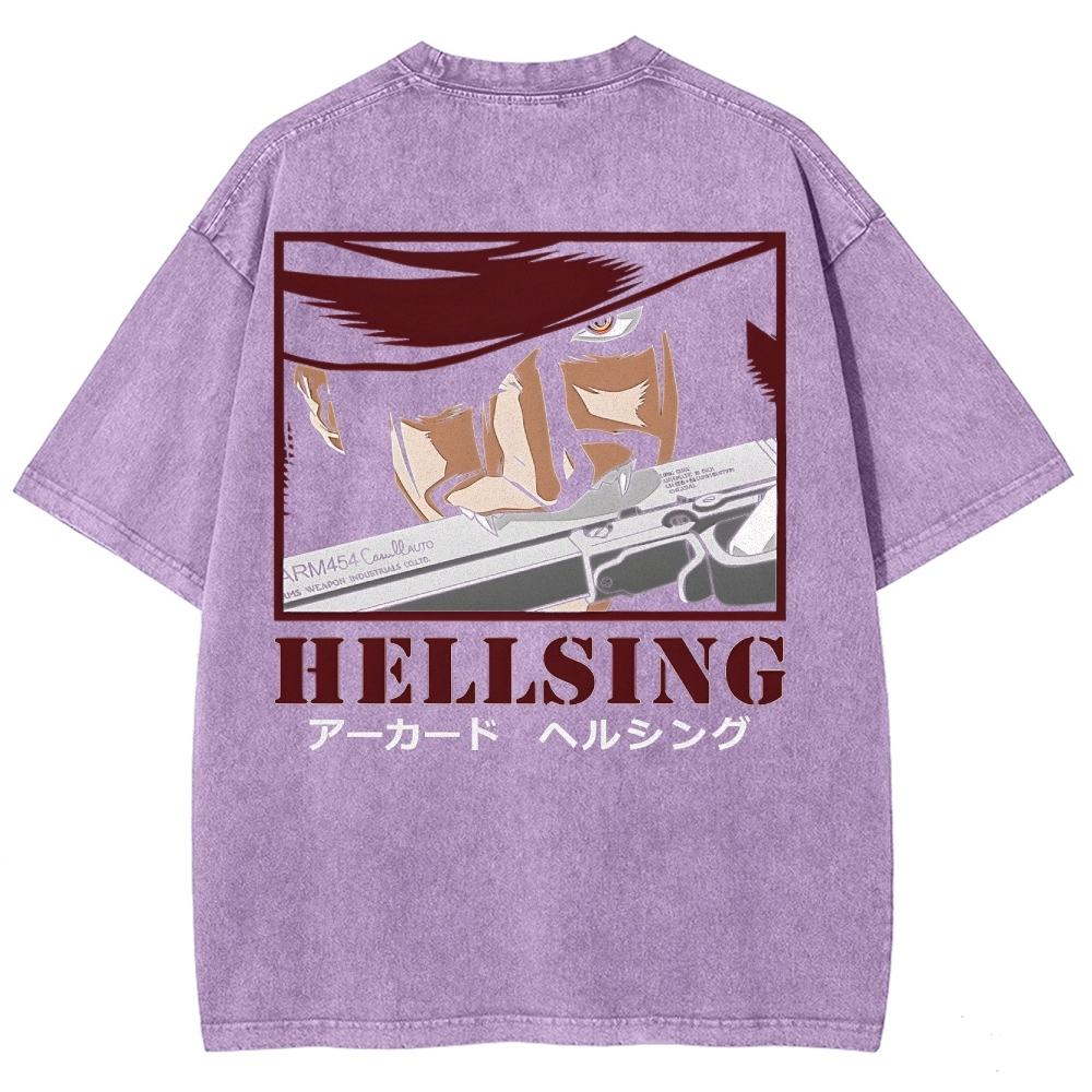 Hellsing Unisex Ultimate Vampire Unisex Fit Washed T-Shirt 2502000127