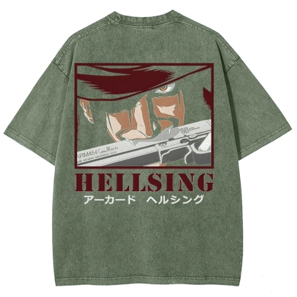 Hellsing Unisex Ultimate Vampire Unisex Fit Washed T-Shirt 2502000127