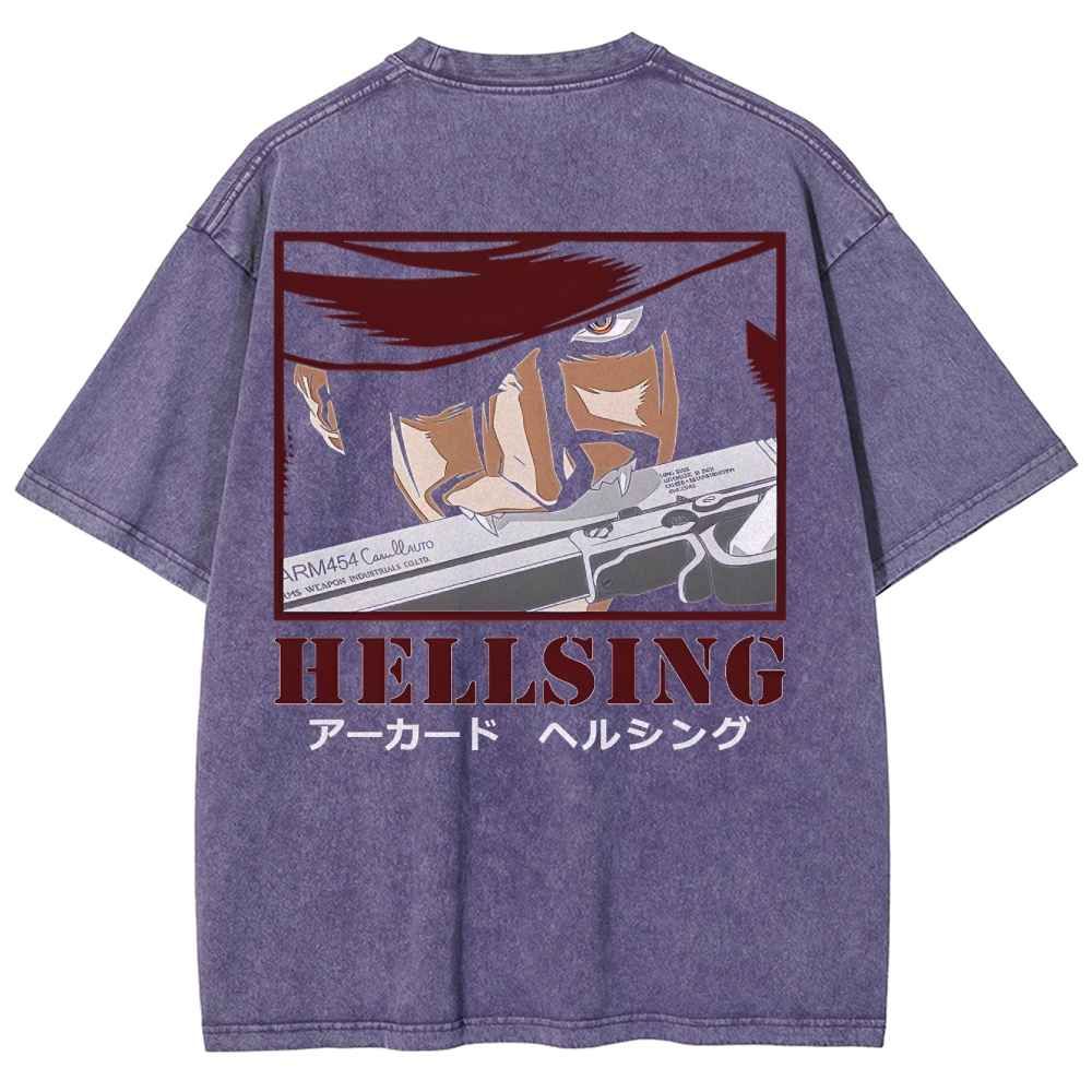 Hellsing Unisex Ultimate Vampire Unisex Fit Washed T-Shirt 2502000127