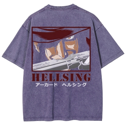 Hellsing Unisex Ultimate Vampire Unisex Fit Washed T-Shirt 2502000127