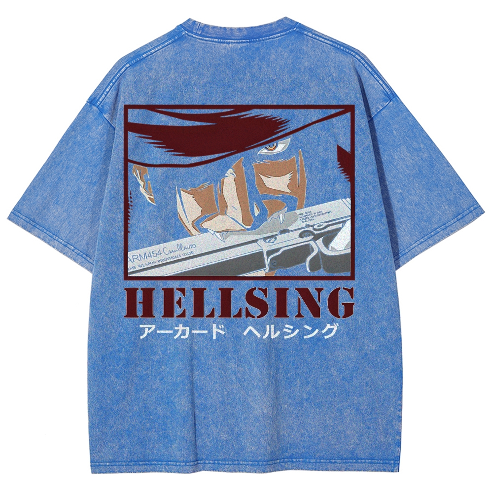 Hellsing Unisex Ultimate Vampire Unisex Fit Washed T-Shirt 2502000127