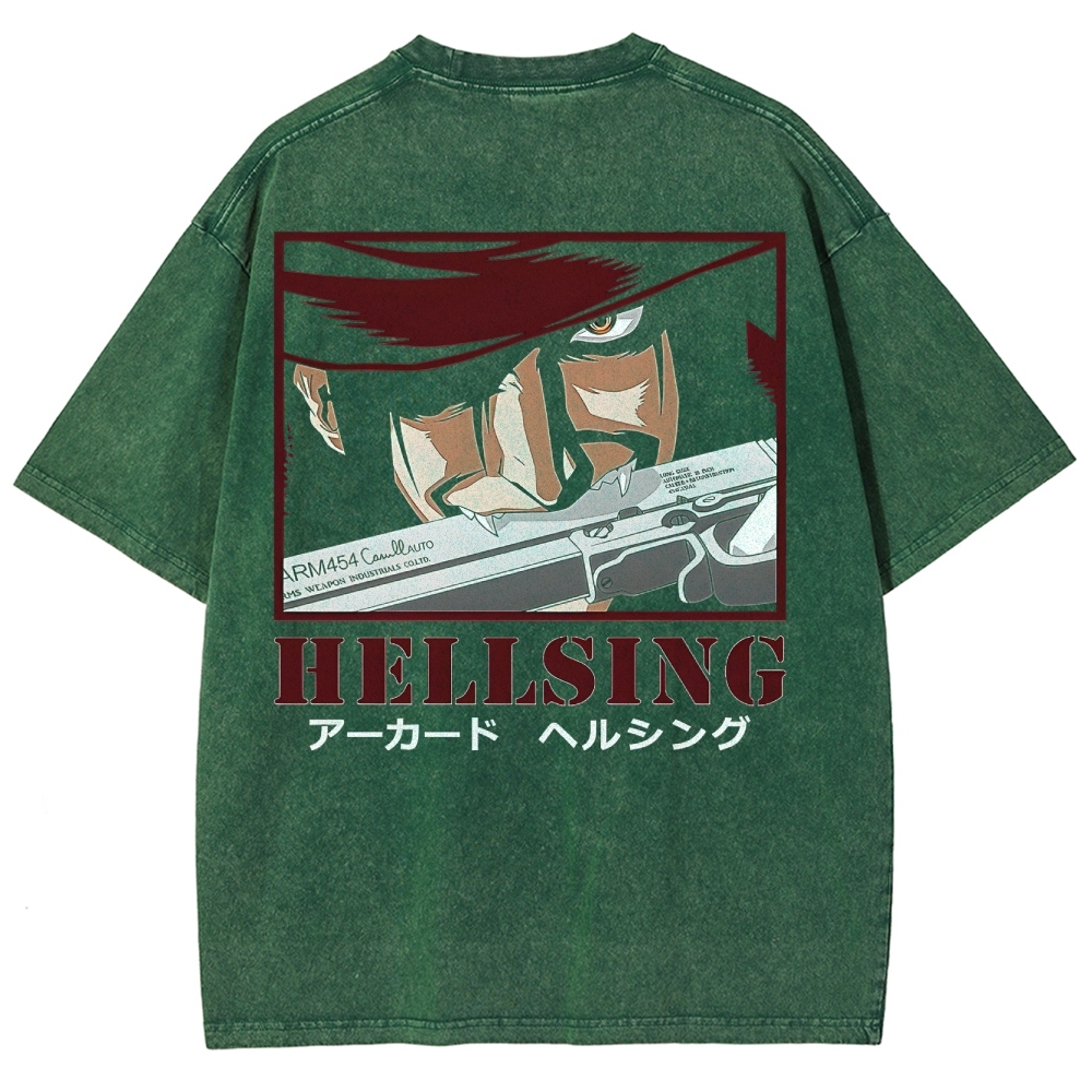 Hellsing Unisex Ultimate Vampire Unisex Fit Washed T-Shirt 2502000127