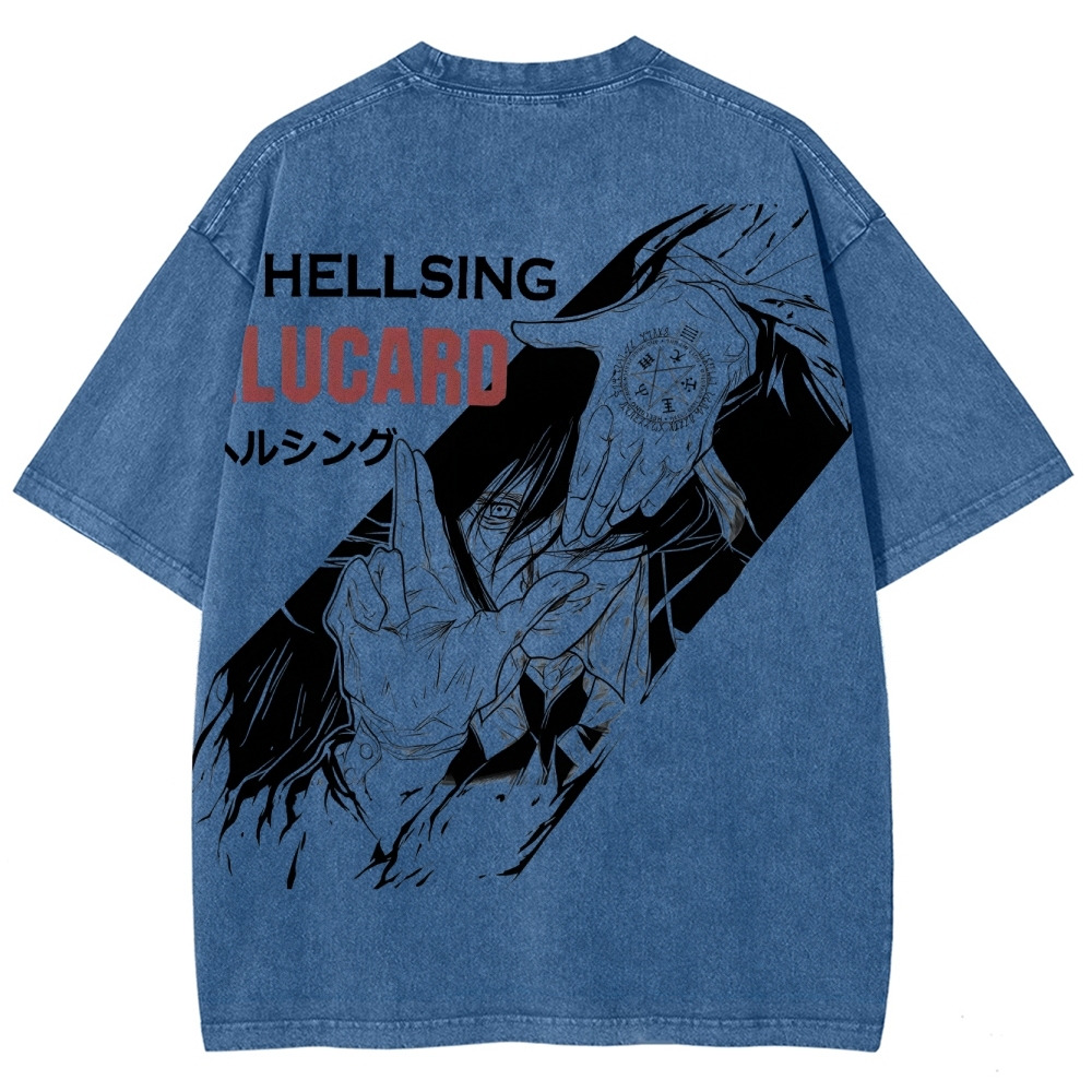 Hellsing Unisex Ultimate Vampire Unisex Fit Washed T-Shirt 2502000150