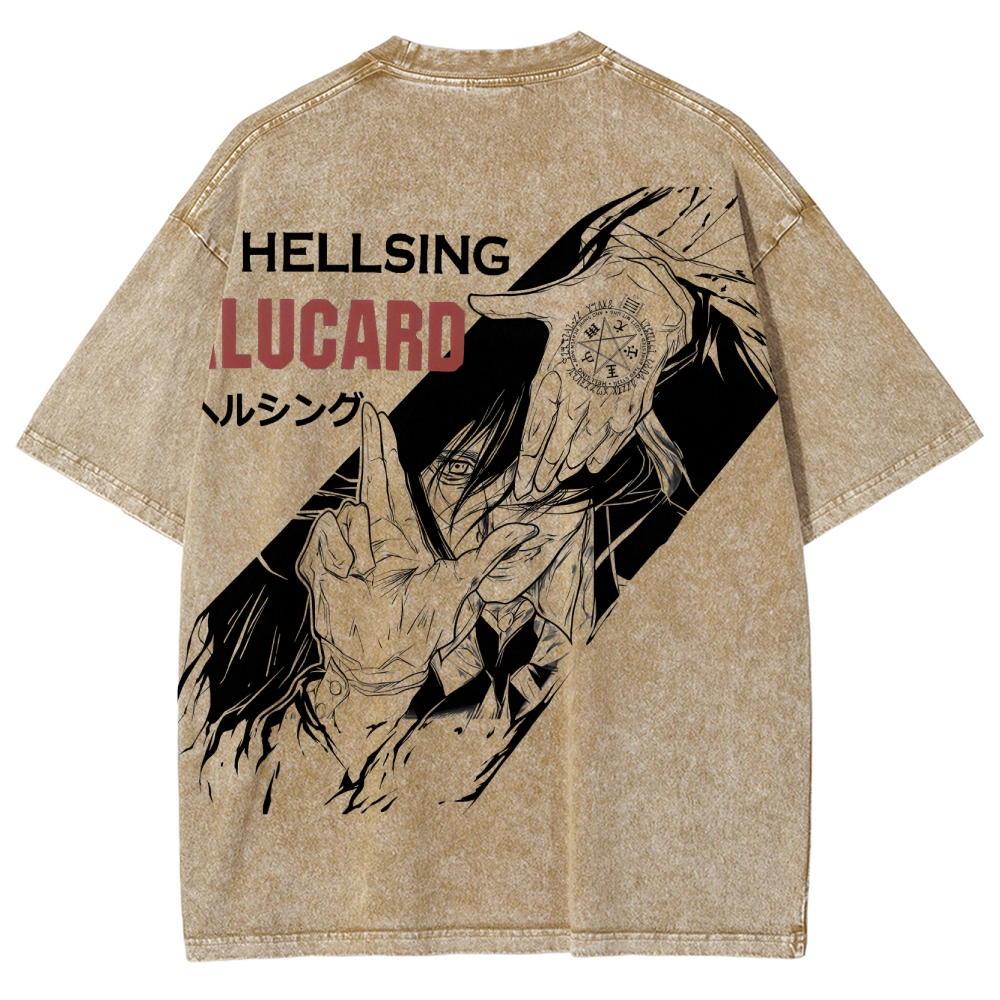 Hellsing Unisex Ultimate Vampire Unisex Fit Washed T-Shirt 2502000150