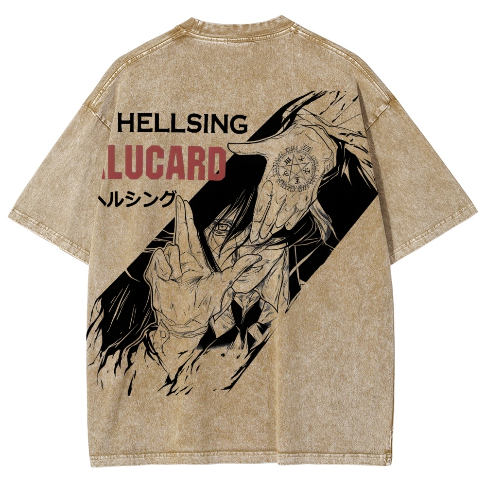 Hellsing Unisex Ultimate Vampire Unisex Fit Washed T-Shirt 2502000150