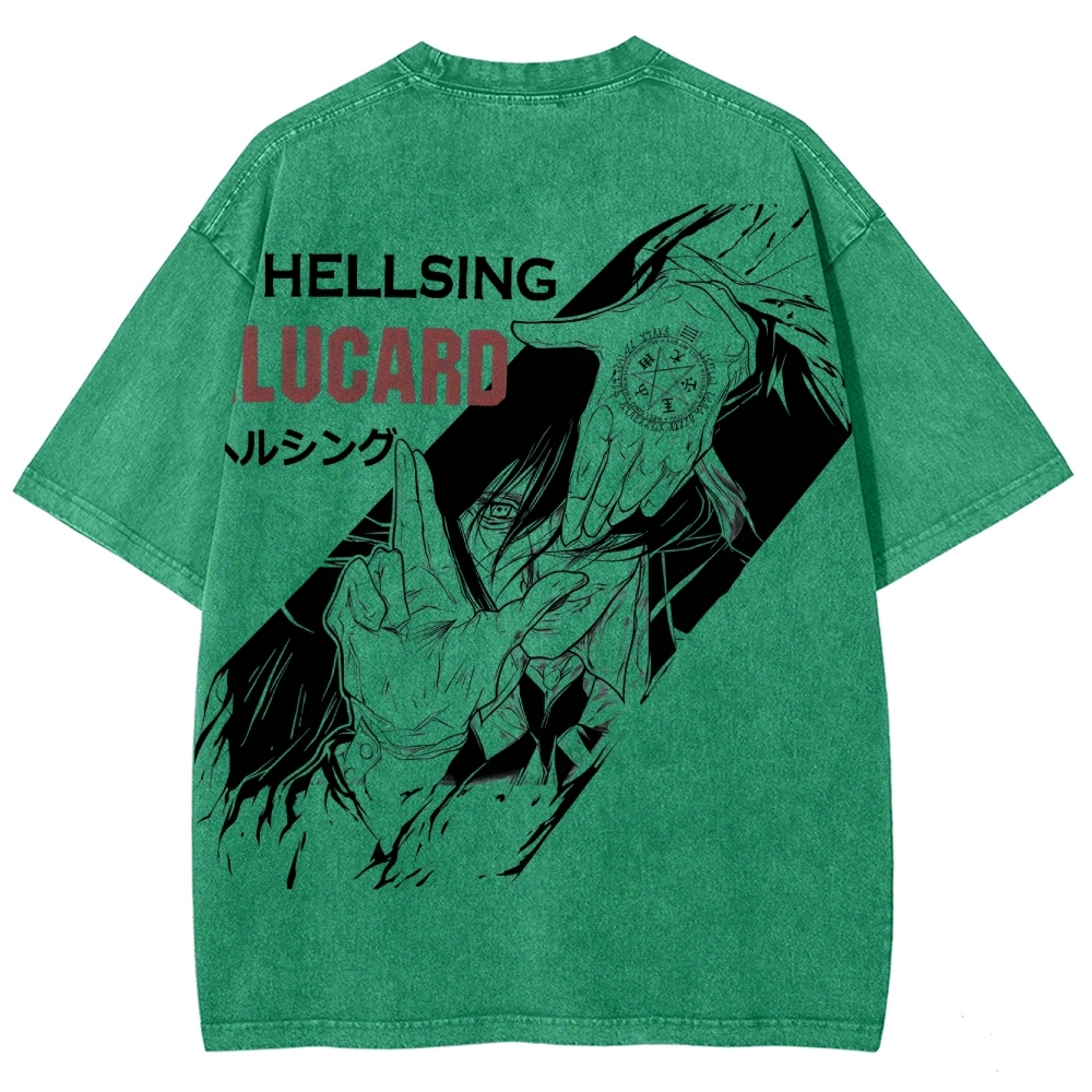 Hellsing Unisex Ultimate Vampire Unisex Fit Washed T-Shirt 2502000150