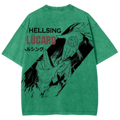 Hellsing Unisex Ultimate Vampire Unisex Fit Washed T-Shirt 2502000150