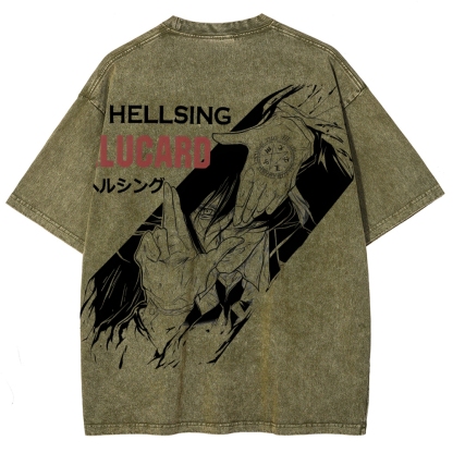 Hellsing Unisex Ultimate Vampire Unisex Fit Washed T-Shirt 2502000150