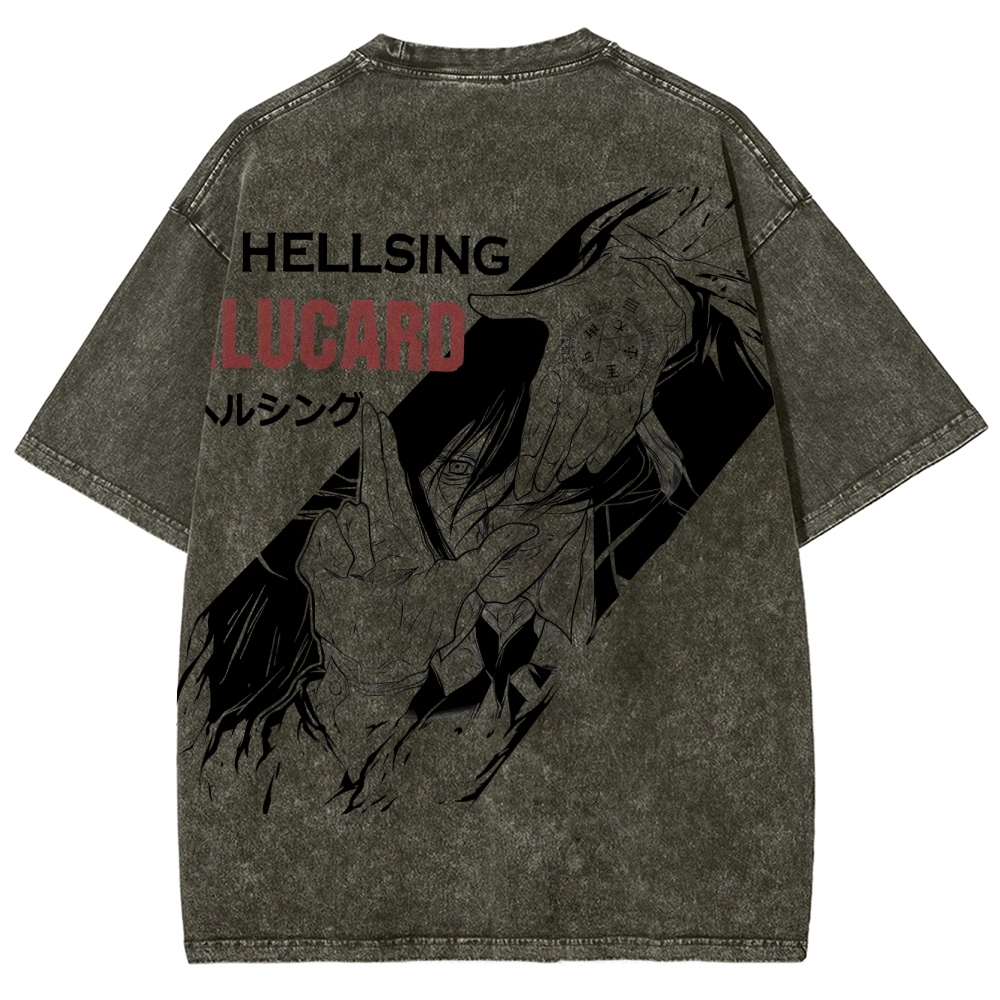Hellsing Unisex Ultimate Vampire Unisex Fit Washed T-Shirt 2502000150