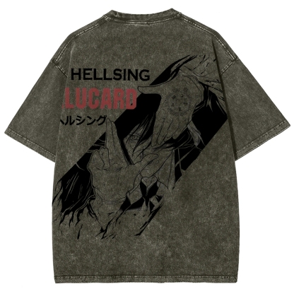 Hellsing Unisex Ultimate Vampire Unisex Fit Washed T-Shirt 2502000150