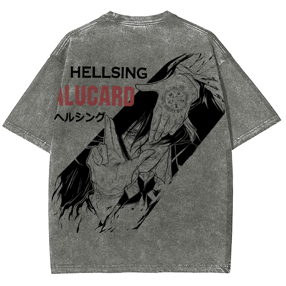 Hellsing Unisex Ultimate Vampire Unisex Fit Washed T-Shirt 2502000150
