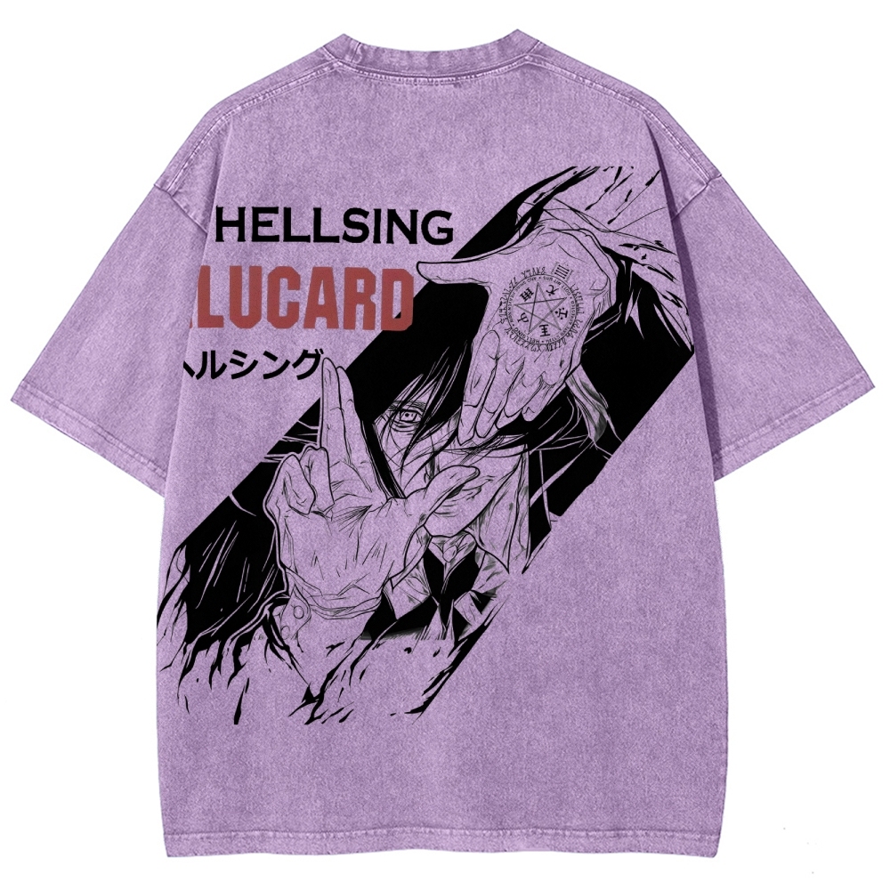 Hellsing Unisex Ultimate Vampire Unisex Fit Washed T-Shirt 2502000150