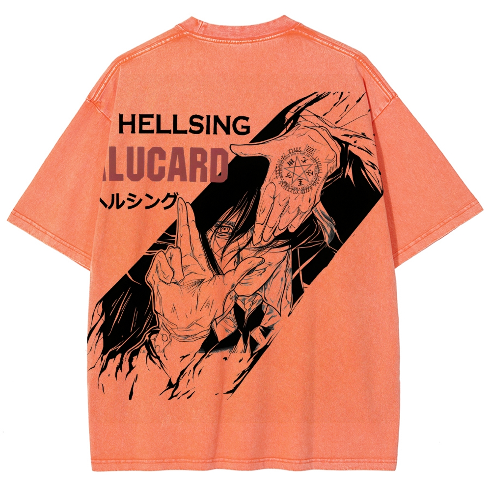 Hellsing Unisex Ultimate Vampire Unisex Fit Washed T-Shirt 2502000150