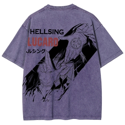 Hellsing Unisex Ultimate Vampire Unisex Fit Washed T-Shirt 2502000150
