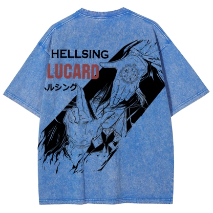 Hellsing Unisex Ultimate Vampire Unisex Fit Washed T-Shirt 2502000150