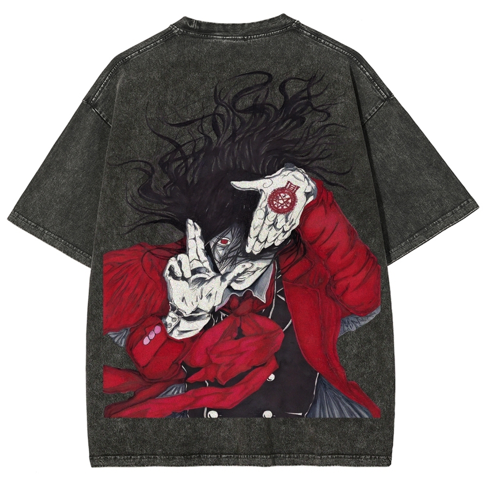 Hellsing Unisex Ultimate Vampire Unisex Fit Washed T-Shirt 2502000154