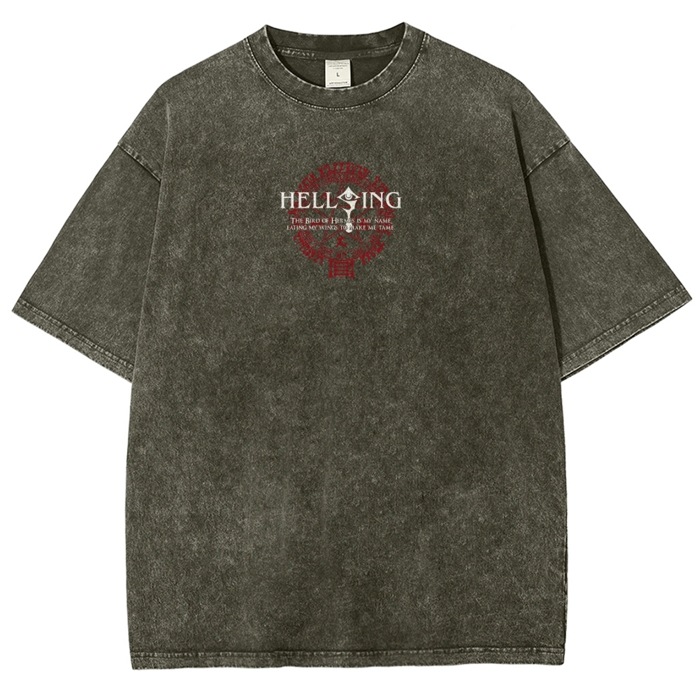 Hellsing Unisex Ultimate Vampire Unisex Fit Washed T-Shirt 2502000154