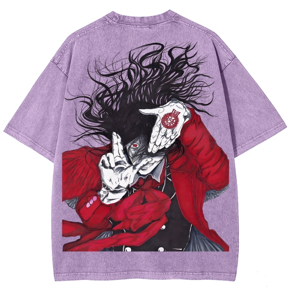 Hellsing Unisex Ultimate Vampire Unisex Fit Washed T-Shirt 2502000154