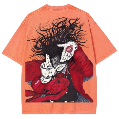 Hellsing Unisex Ultimate Vampire Unisex Fit Washed T-Shirt 2502000154