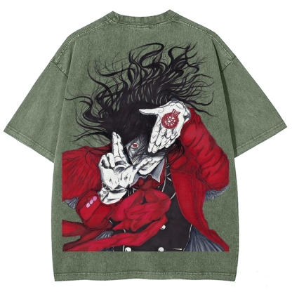 Hellsing Unisex Ultimate Vampire Unisex Fit Washed T-Shirt 2502000154