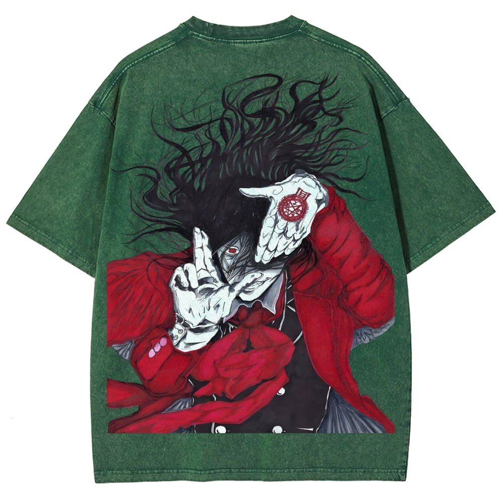 Hellsing Unisex Ultimate Vampire Unisex Fit Washed T-Shirt 2502000154