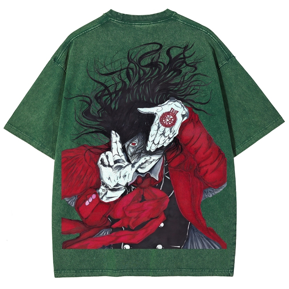 Hellsing Unisex Ultimate Vampire Unisex Fit Washed T-Shirt 2502000154