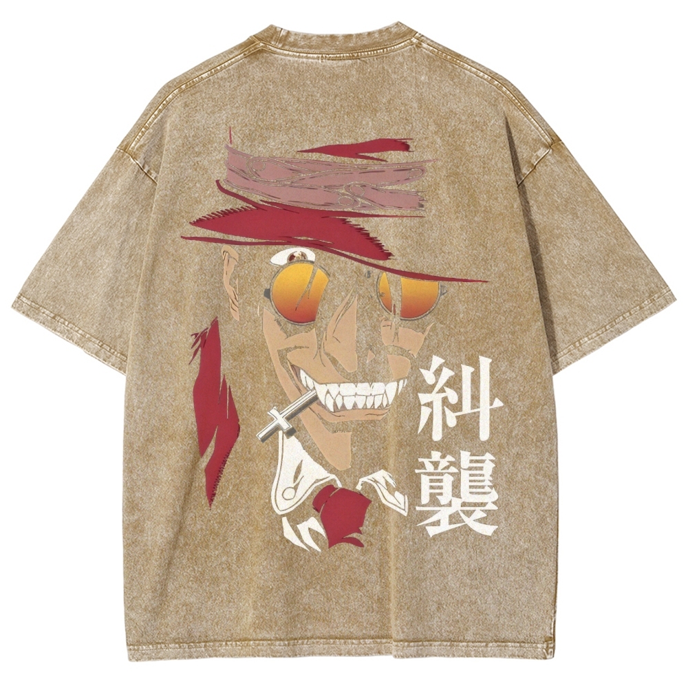 Hellsing Unisex Ultimate Vampire Unisex Fit Washed T-Shirt 2502000158