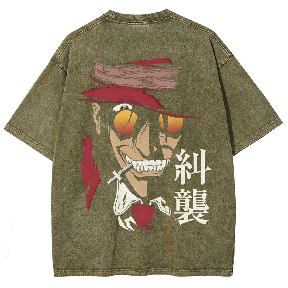 Hellsing Unisex Ultimate Vampire Unisex Fit Washed T-Shirt 2502000158