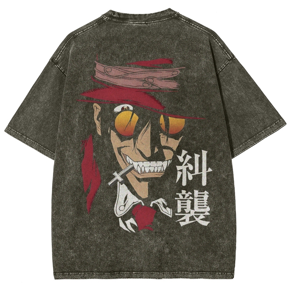 Hellsing Unisex Ultimate Vampire Unisex Fit Washed T-Shirt 2502000158