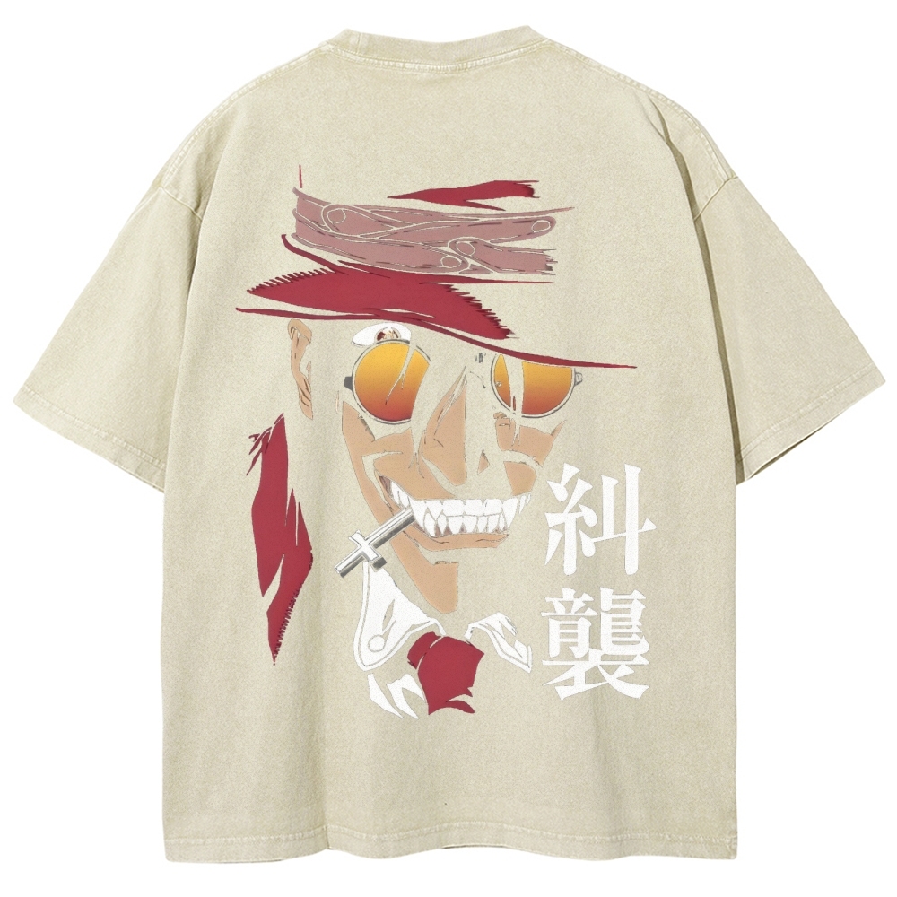 Hellsing Unisex Ultimate Vampire Unisex Fit Washed T-Shirt 2502000158