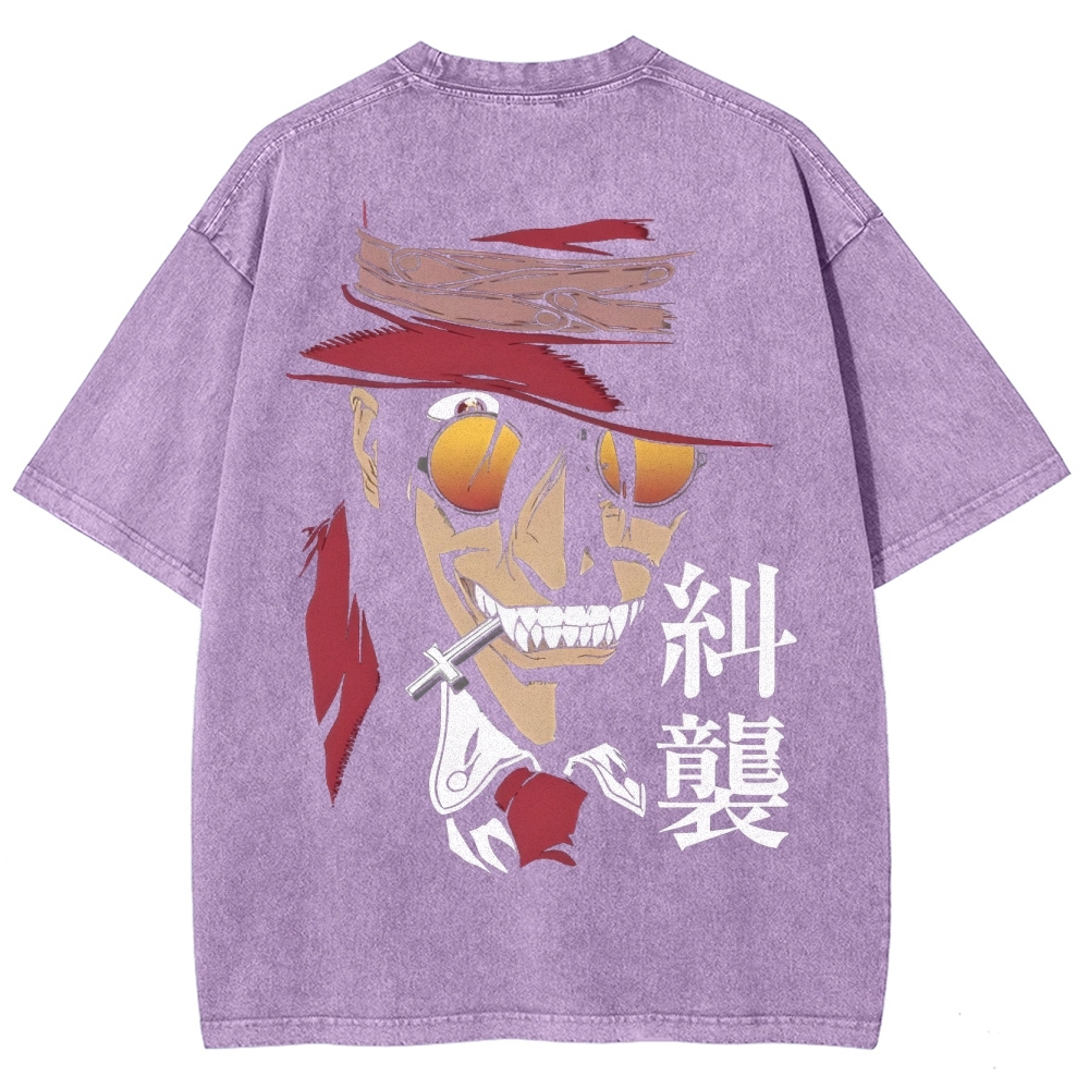 Hellsing Unisex Ultimate Vampire Unisex Fit Washed T-Shirt 2502000158