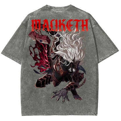 Elden Ring Retro Limited Vintage Maliketh, The Black Blade  Collection Game Oversized Washed Tee 