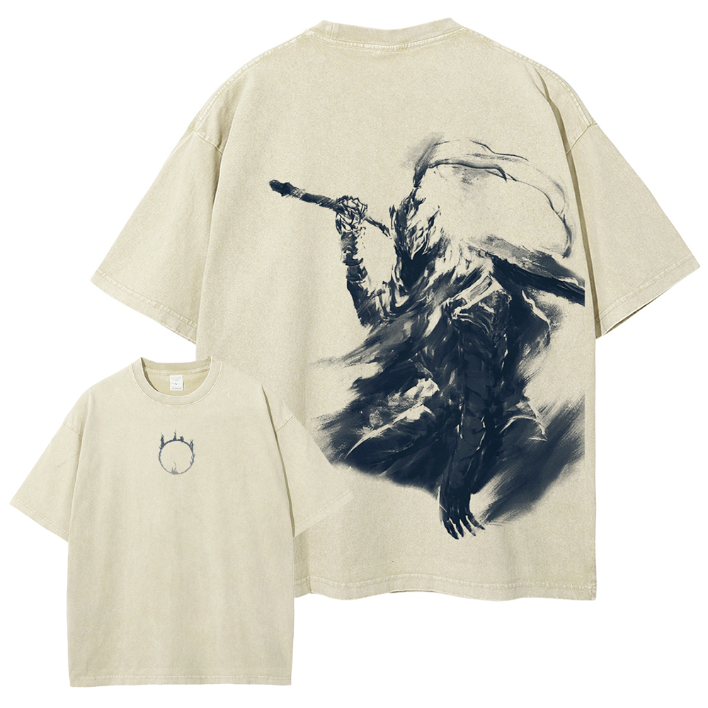 Dark Souls Artorias of the Abyss Retro Limited Vintage Lightweight Cotton Washed Tee