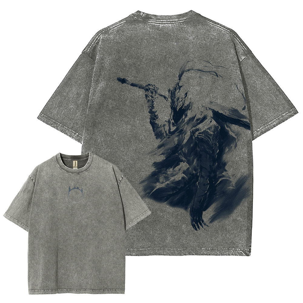 Dark Souls Artorias of the Abyss Retro Limited Vintage Lightweight Cotton Washed Tee
