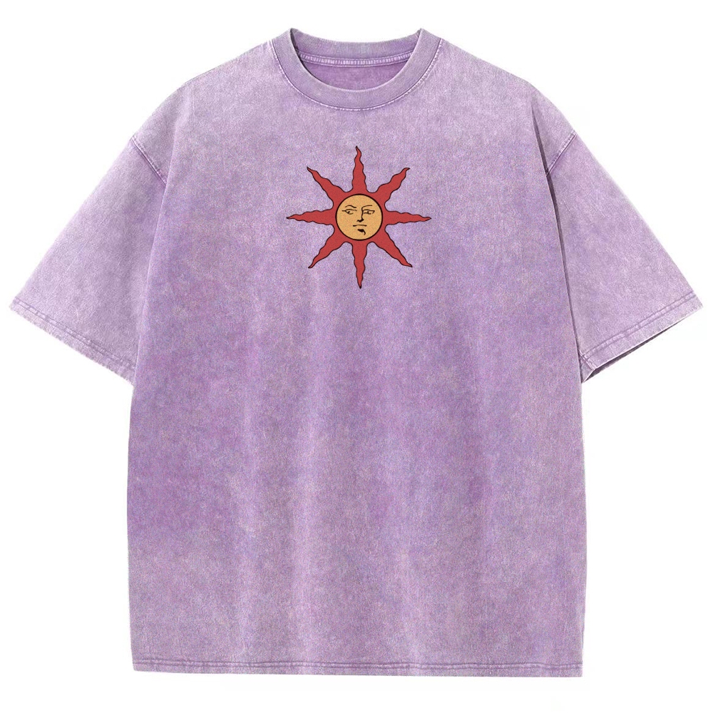 Dark Souls Vintage Wash T-Shirt, Soulsborne Inspired, Video Game Aesthetic, Metal Style