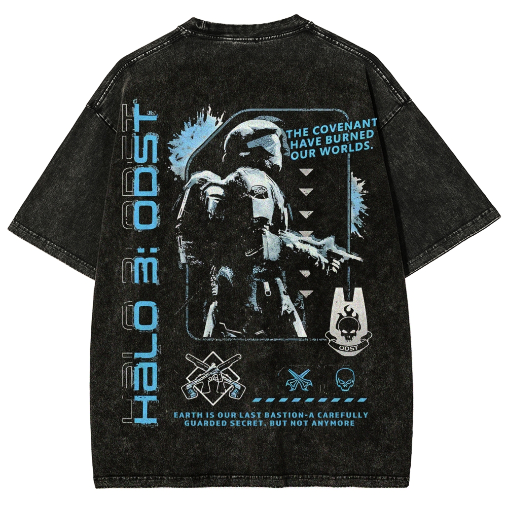 Halo Vintage Unisex Fit Washed T-Shirt 2507004536