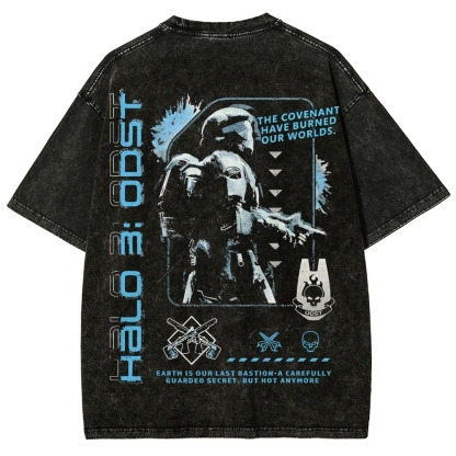 Halo Vintage Unisex Fit Washed T-Shirt 2507004536