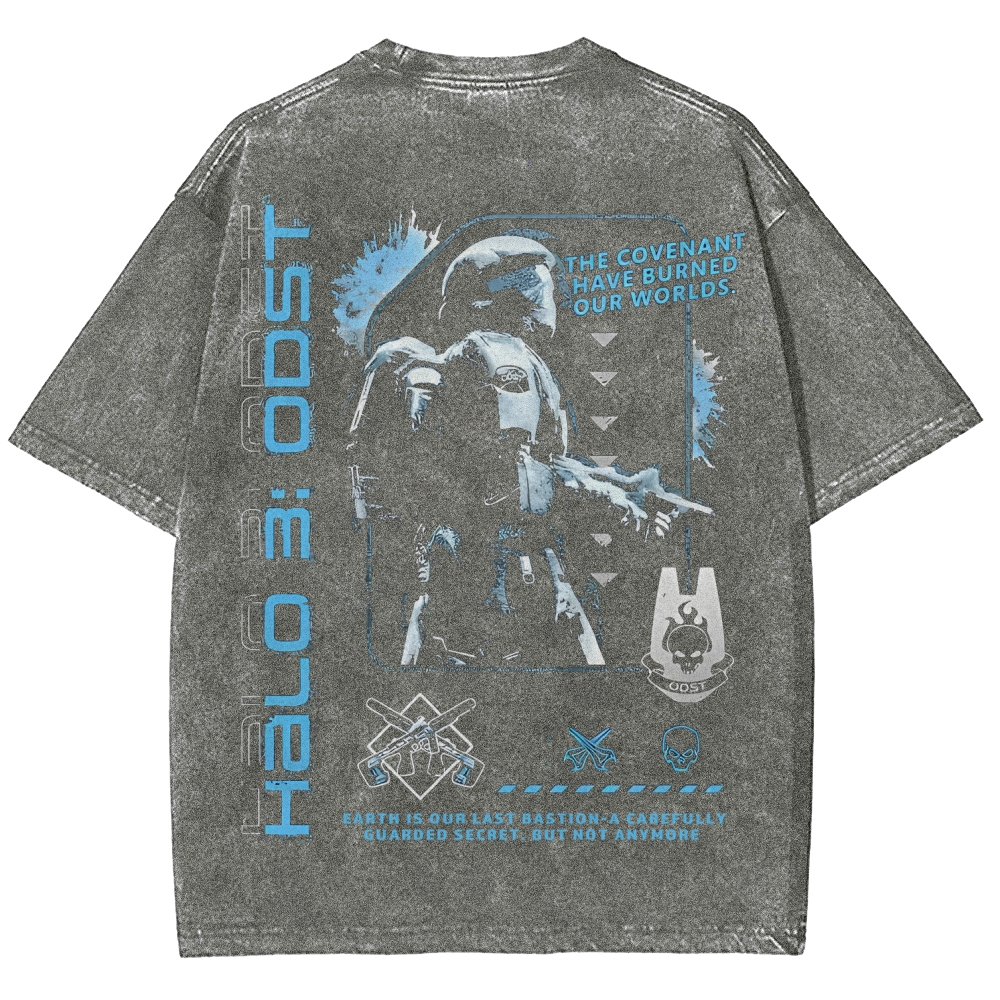 Halo Vintage Unisex Fit Washed T-Shirt 2507004536