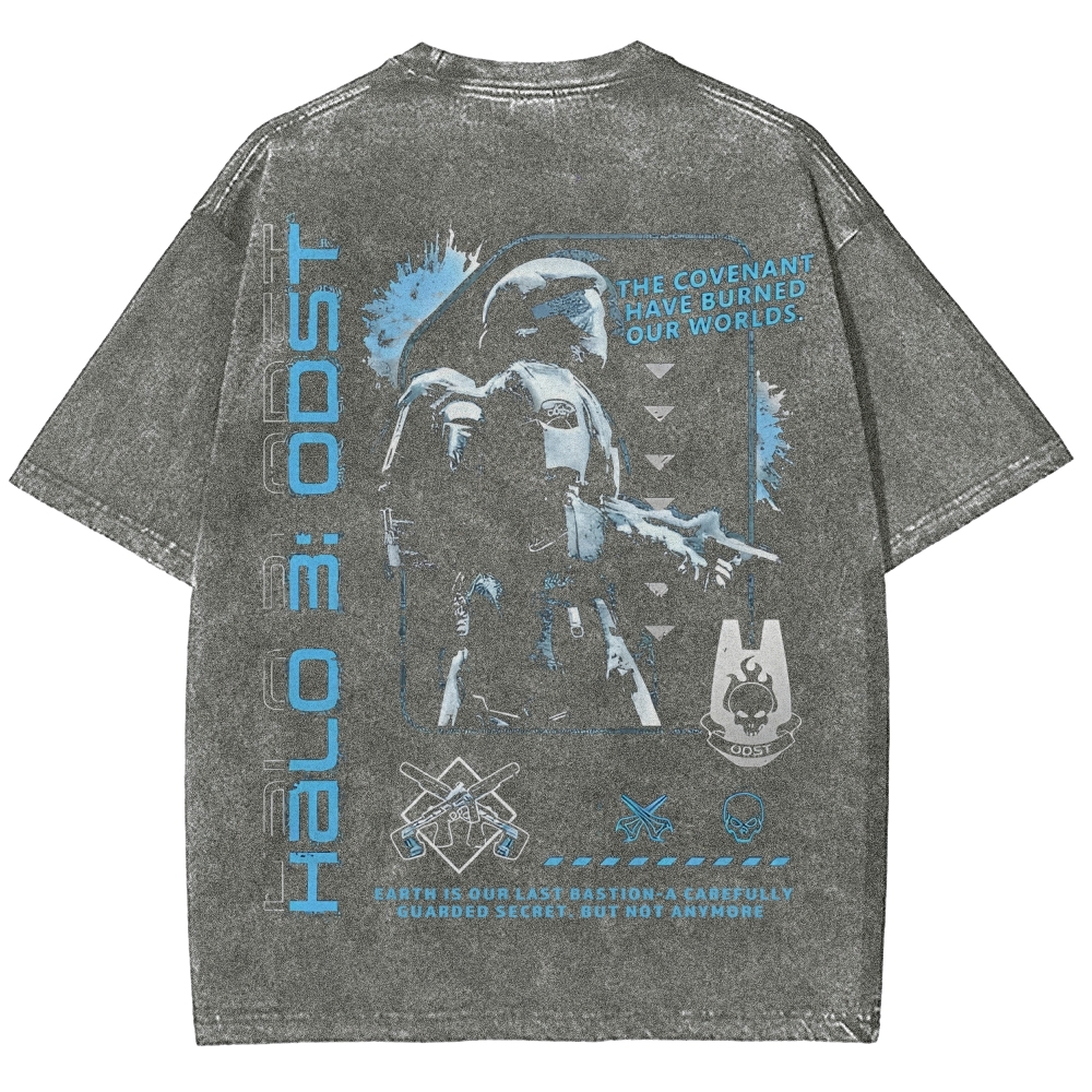 Halo Vintage Unisex Fit Washed T-Shirt 2507004536