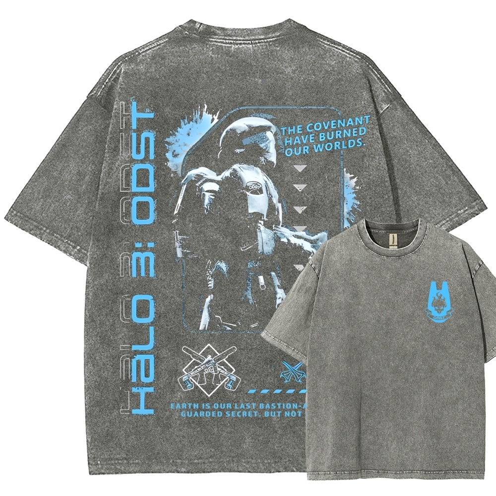 Halo Vintage Unisex Fit Washed T-Shirt 2507004536